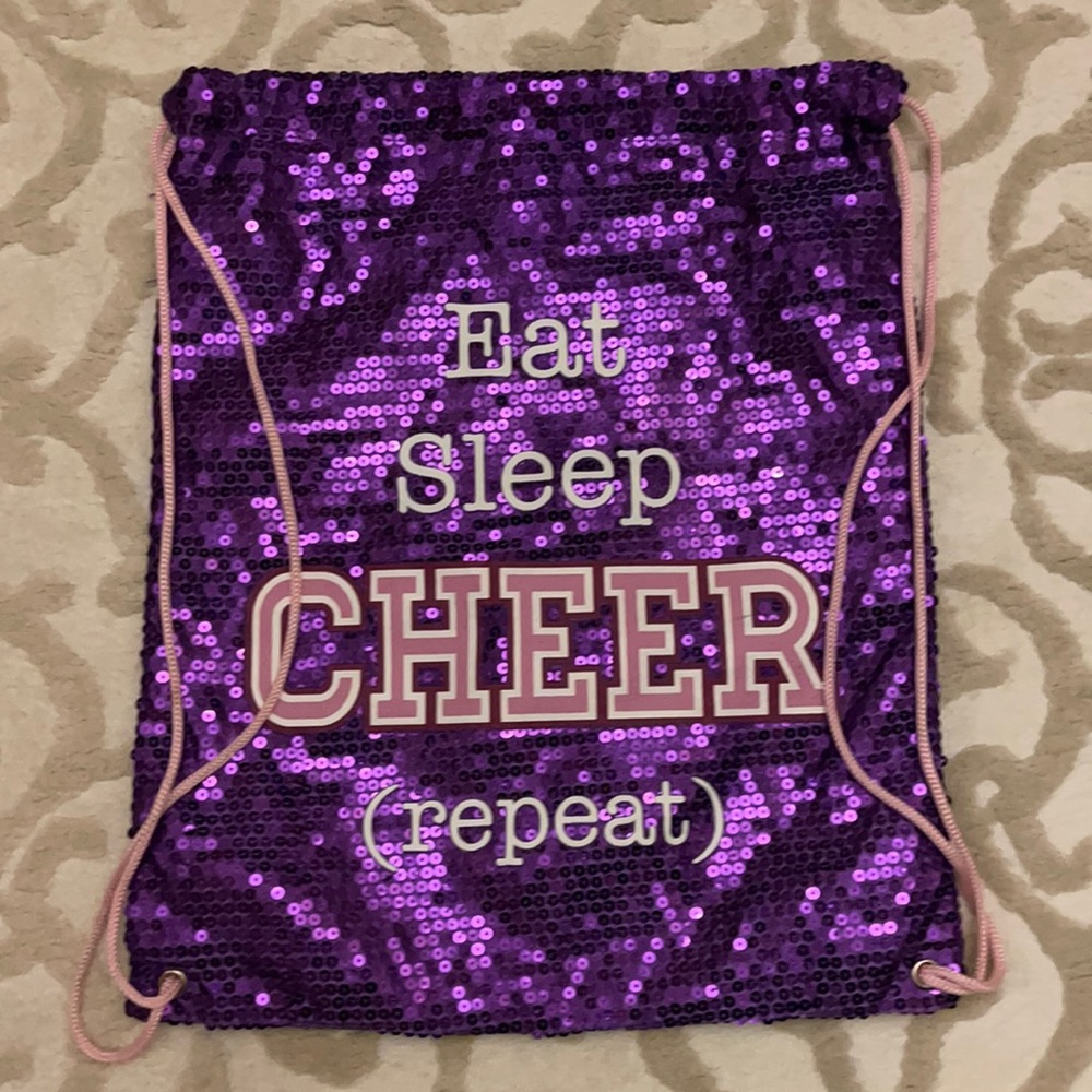 Claire’s ✨CHEER✨Sequins String backpack style Bag